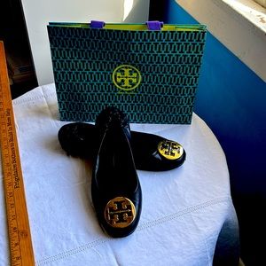 Tory Burch flat slip on pumps black